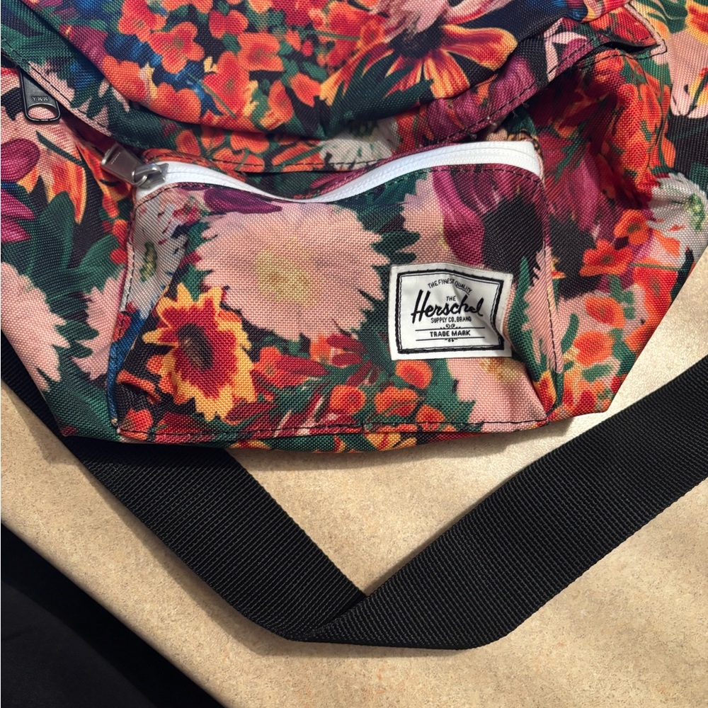 Herschel Supply Company Red and Pink Floral Backpack